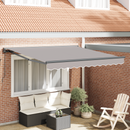 vidaXL Napernyő keret Világosszürke 300 x 250 cm