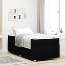 vidaXL Ágykeret matracmal Fekete 80 x 200 cm szövet