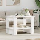 vidaXL Dohányzóasztal Fehér 72 x 50 x 50 cm Faanyag