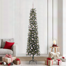 vidaXL Mű karácsonyfa 300 LED-del Zöld 240 cm PVC és Műanyag és Acél