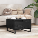 vidaXL Dohányzóasztal fiókkal Fekete tölgy 55 x 55 x 36,5 cm Faanyag