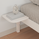vidaXL Ágykeret éjjeliszekrényekkel Fehér 90 x 220 cm Tömör fenyőfa