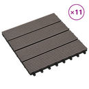 vidaXL Faszegély járólap 11 pcs Sötét Barna 30 x 30 cm WPC
