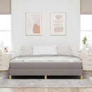 vidaXL Boxrugós ágy matracmal Tópszínű 180 x 200 cm szövet