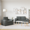 vidaXL Kanapé Szett 2 pcs Sötétszürke 162 x 80 x 82 cm szövet