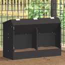 vidaXL Nyúl Etető Fekete 64.5 x 25.5 x 45.5 cm Hidegen Hengerelt Acél