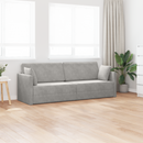 vidaXL Padlókanapé-ágy Világosszürke 213 x 70 x 77 cm Bársony