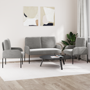 vidaXL Ülőgarnitúrák 3 pcs Világosszürke 115 x 56 x 80 cm Furnér
