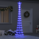 vidaXL LED Karácsonyi Fenyő 290 LED-del állvánnyal Kék 250 cm Fém