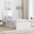 vidaXL Ágykeret fejtámlával Fehér 100 x 200 cm Tömör fenyőfa