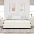 vidaXL Ágykeret matracmal Krém 180 x 200 cm szövet