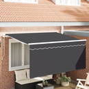 vidaXL Behúzható napellenző Antracit 300 x 200 cm szövet