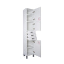Viva SZQUARE fürdőszobai ÁLLÓSZEKRÉNY 192 magas POLCOS - JOBBOS - 35 x 33 x192 cm