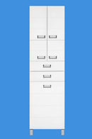 Viva SZQUARE fürdőszobai ÁLLÓSZEKRÉNY 192 magas - SZENNYESTARTÓS - 50 x 35 x 192 cm