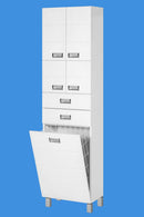 Viva SZQUARE fürdőszobai ÁLLÓSZEKRÉNY 192 magas - SZENNYESTARTÓS - 50 x 35 x 192 cm