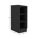 Alsó polcos szekrény, fekete, ARAKA/MENZO/SIBER 30 D OTW BB