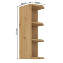 Felső polcos szekrény, artisan tölgy, LULA 30 G-72 ZAK