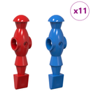 vidaXL Fociasztal Játékosok 22 pcs Kék és Piros 2,4 x 2,1 x 9,7 cm PP