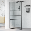 vidaXL Walk-in zuhanyfal Fekete 100 x 195 x 0,5 cm Üveg és Alumínium