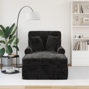 vidaXL Fotel Loungba Szoknyával párnával Fekete 157 x 91 x 91 cm ARES