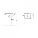 Sanovit - 3057 collections - PULTRA ültethető - Top Counter - porcelán mosdó -  - 55 x 50,5 cm