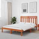 vidaXL Ágykeret Faggyú barna 205,5 x 145,5 x 100 cm Tömör fenyőfa