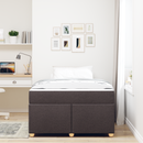 vidaXL Ágykeret matracmal Sötét Barna 120 x 200 cm szövet