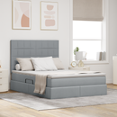 vidaXL Ágy tárolóval és matraccal matracmal Világosszürke 140 x 190 cm
