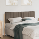 vidaXL Kárpitozott fejtámla Barna és taupe 140 cm Tömör fenyőfa