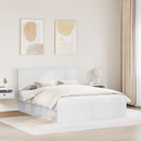 vidaXL Ágykeret fejtámlával Fehér 160 x 200 cm Tömör fenyőfa