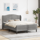 vidaXL Ágykeret fejtámlával Világosszürke 120 x 200 cm Bársony