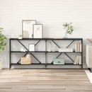 vidaXL Konzolasztal polcokkal Fekete tölgy 180 x 30 x 75 cm Faanyag
