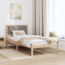 vidaXL Ágykeret fejtámlával Tópszínű 90 x 200 cm Tömör fenyőfa