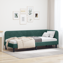 vidaXL Sarokágy keret Sötétzöld 80 x 200 cm Bársony