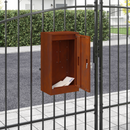 vidaXL postaláda tárolóval Rozsdás 30 x 20 x 55 cm Időjárásálló acél