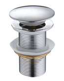 Klikk - klakk leeresztőszelep - KEREK - KRÓM - túlfolyós modókagylóhoz 5/4&quot;