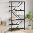 vidaXL Könyvespolc Fekete tölgy 91 x 36 x 176 cm Faanyag