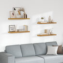 vidaXL Falpolc Falra szerelhető 4 pcs Bézs 90 x 23,5 x 4 cm Faanyag