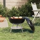 vidaXL Fak grill Fekete 36,5 x 36,5 x 40 cm