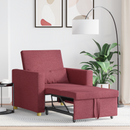 vidaXL Kihúzható kanapéágy egyszemélyes bordó 90 x 165 x 87 cm szövet