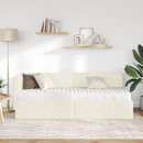 vidaXL Sarokágy keret Krém 80 x 200 cm Bársony