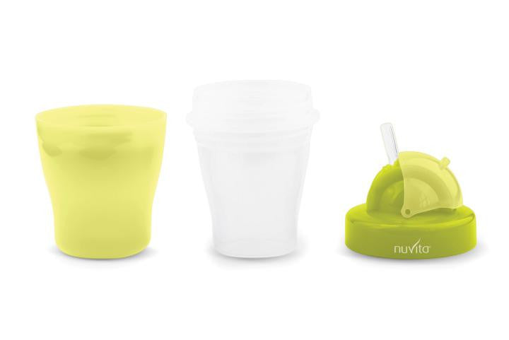 Nuvita dupla falú szívószálas itatópohár - green - 1436
