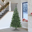 vidaXL Karácsonyfa 300 LED-del állvánnyal Zöld 240 cm PVC