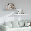 vidaXL Falpolc tárolóval 2 pcs Fehér márvány 120 x 23,5 x 4 cm Faanyag