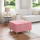vidaXL Tároló oszmán párnával Rózsaszín 80 x 80 x 45 cm Bársony