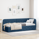 vidaXL Sarokágy keret Kék 80 x 200 cm szövet