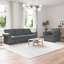 vidaXL Kanapé Szett 2 pcs Sötétszürke 215 x 82 x 80 cm szövet