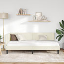 vidaXL Sarokágy keret fejtámlával Krém 90 cm x 190 cm Bársony