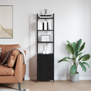 vidaXL Könyvespolc Fekete tölgy 40 x 24 x 161 cm Faanyag