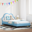 vidaXL Gyerekágy kerettel Kék 90 x 200 cm PU